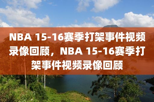 NBA 15-16赛季打架事件视频录像回顾，NBA 15-16赛季打架事件视频录像回顾