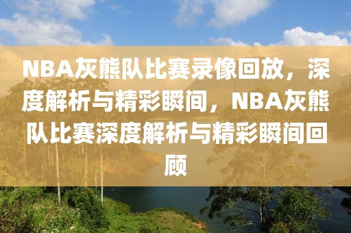 NBA灰熊队比赛录像回放，深度解析与精彩瞬间，NBA灰熊队比赛深度解析与精彩瞬间回顾