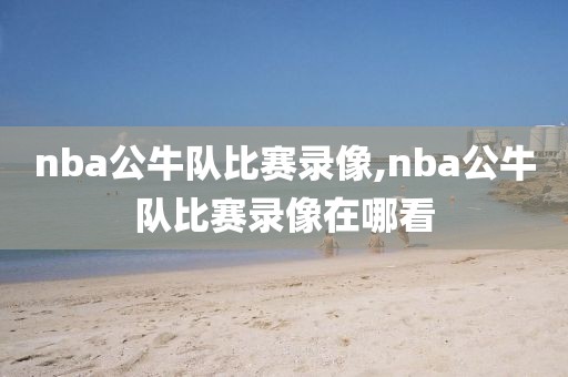 nba公牛队比赛录像,nba公牛队比赛录像在哪看