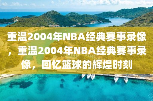 重温2004年NBA经典赛事录像，重温2004年NBA经典赛事录像，回忆篮球的辉煌时刻