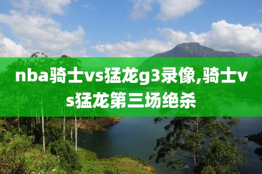 nba骑士vs猛龙g3录像,骑士vs猛龙第三场绝杀