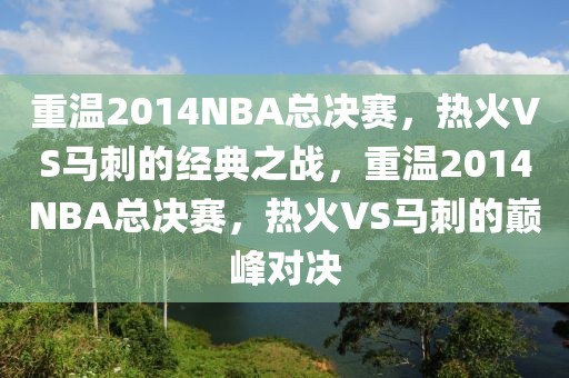 重温2014NBA总决赛，热火VS马刺的经典之战，重温2014NBA总决赛，热火VS马刺的巅峰对决