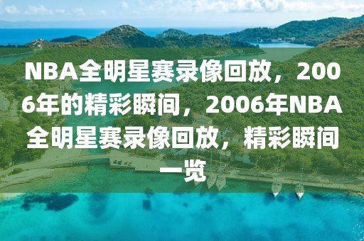 NBA全明星赛录像回放，2006年的精彩瞬间，2006年NBA全明星赛录像回放，精彩瞬间一览