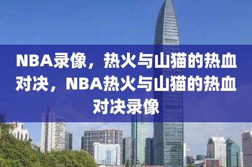 NBA录像，热火与山猫的热血对决，NBA热火与山猫的热血对决录像